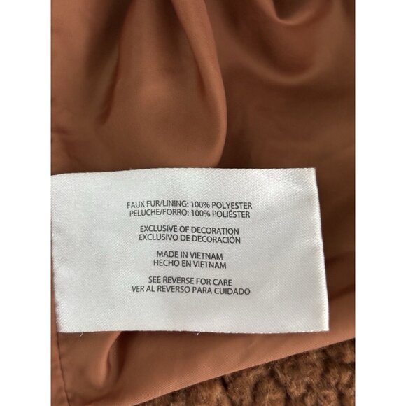 Gap XL Faux Fur Brown Teddy Coat - Picture 5 of 5